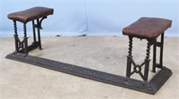 Cast Iron Fireplace Bench w/ Seats