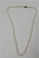 Cultured Pearl Necklace w/925 Clasp