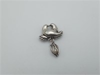 Sterling Vintage Love Bird Brooch Pin