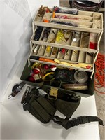 Army pouch and fishing tackle box with lures