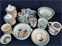 Amazing Handmade Pottery Set All Are Signed