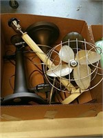 Box of lamps and fan