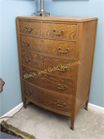 Antique Oak High Boy Chest