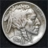 1921-S Buffalo Nickel from Set VF Key Date, Nice