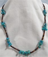 NAVAJO TURQUOISE HEISI BEAD NECKLACE