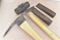 Sledge Hammer, Pick, & Wedges