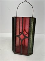 Stain glass vintage candle holder