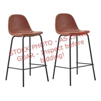 2ct. Faux Leather Counter Stools