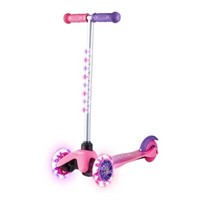 Voyager Pink/Purple 3 Wheel Kids Scooter W/ Light