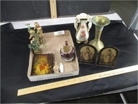 Nice Jesus Bookends, Brass Vase, Germany Vase ect