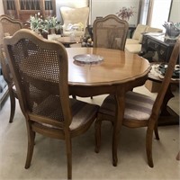 Thomasville Fruitwood Dining Table with 4 Chairs