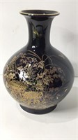 Vintage MCM Japan Goki Gilded Ceramic Vase U16H