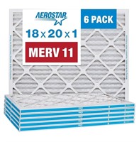 Aerostar 18x20x1 MERV 11 Pleated Air Filter, AC