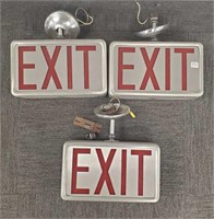 3 lighted Exit signs - 15" x 8"