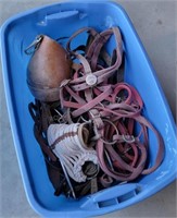 Tote of Nylon/ Leather Bridles