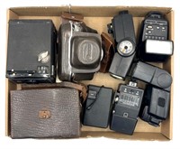 Vtg. Cameras Ricoh 300, Exposure Meters and More