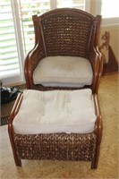 Easy Chair with Footstool, Made from Banana Plant