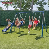 B3671  Sportspower Swing Set 5ft Slide Trapeze