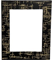 Black and Gold Framed Mirror