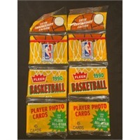 (2) 1990 Fleer Basketball Unopened Rack Packs