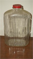 Vtg 1920's Anchor Hocking Ribbed Glass Water Jar