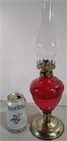 Ruby Red Vintage Oil Lamp