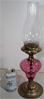Cranberry Vintage Oil Lamp