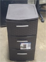 Sterlite - 3 Drawer Plastkc Storage Dresser