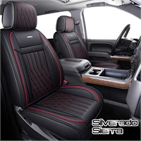 Aierxuan Chevy Sierra Seat Covers  Black/Red