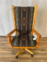 Log Style Executive Swivel Chair Southwest Fabric