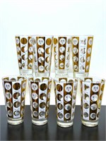 Vintage Barware Glass Tumblers Highballs