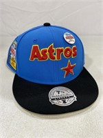 HOUSTON ASTROS FITTED 7 3/8 FLAT BRIM HAT AND PIN