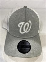 WASHINGTON NATIONALS 39 GREY MESH BACK HAT SMALL