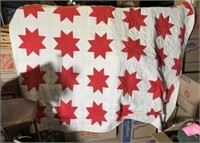 Red and White Star Quilt