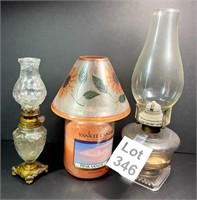 Antique Oil Lamps and Yankee Candle