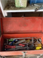 RED TOOL BOX WIFH MOSC TOOLS