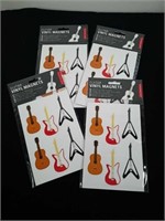 Four new packages of vinyl guitar magnets