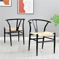 DUHOME Wishbone Dining Chairs Set of 2