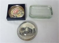 Lot of (3) Glass Paperweights