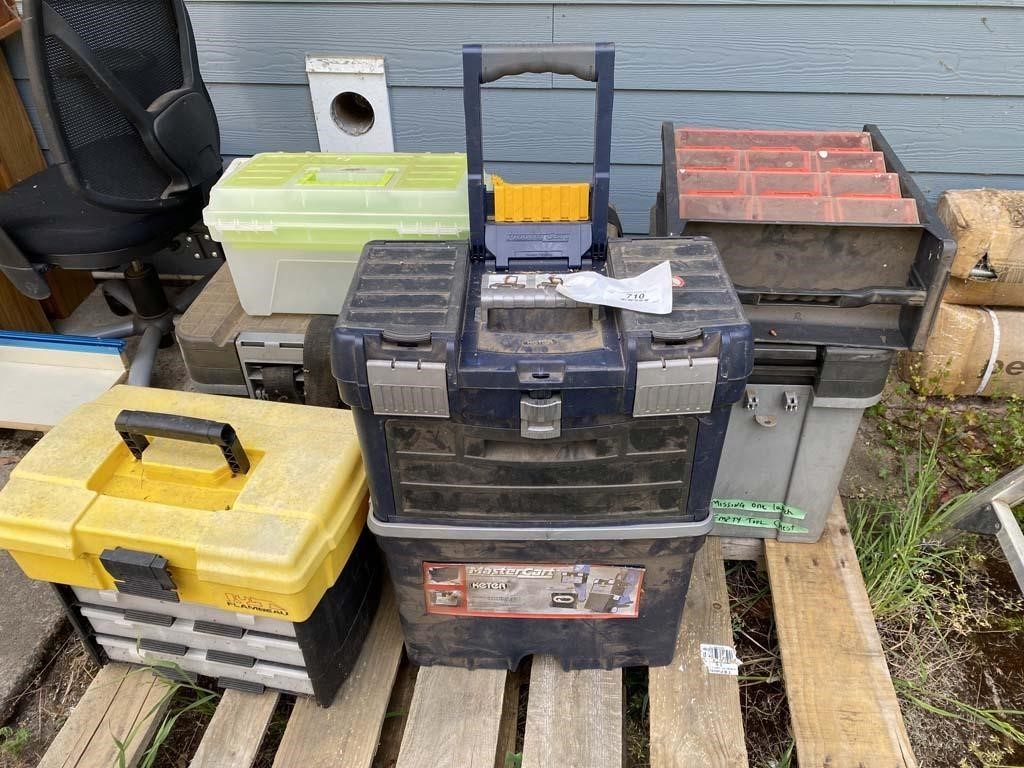 Pallet of Empty Toolboxes