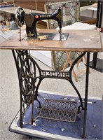 Antique Singer treadle sewing machine (cover