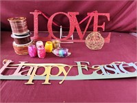 Love sign, Easter sign, assorted ribbons