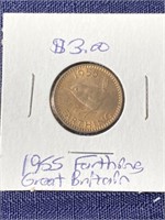 1955 farthing Great Britain coin