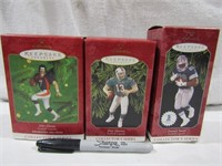 3- Hallmark Football Ornaments