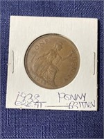 1938 Great Britain penny coin