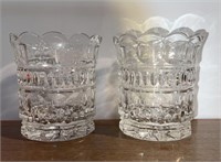 Vintage Set of 2 Glass Candy Dish