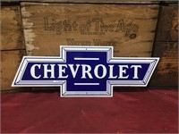 Tin Chevrolet Sign - New