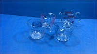 Pyrex measuring cups (4)