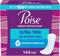 SEALED-Poise Ultra Thin Incontinence Pads 144ct