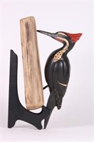Pileated Woodpecker, Hand carved and Painted by